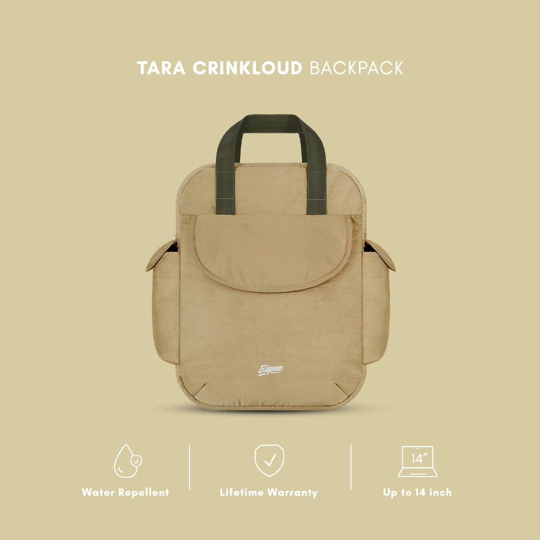 Tara Crinkloud Backpack Cashew