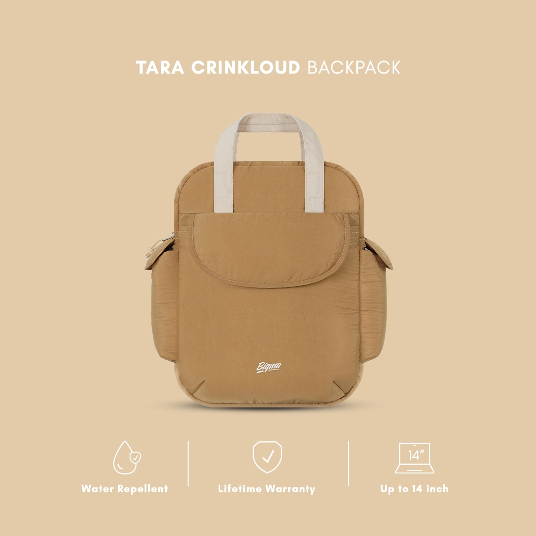 Tara Crinkloud Backpack Cinnamon
