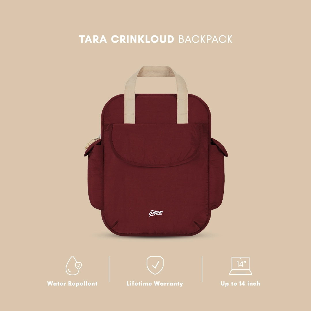 Tara Crinkloud Backpack Red Velvet