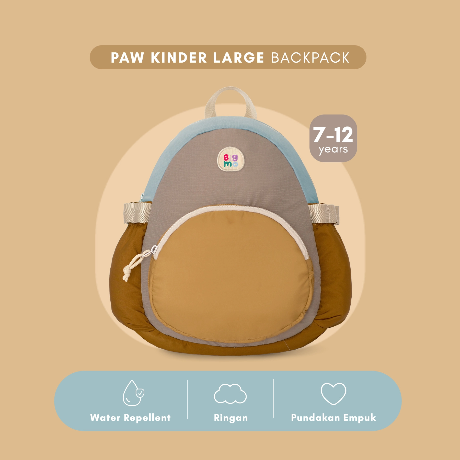 Paw Kinder Large (Elementary) Backpack Buttercream