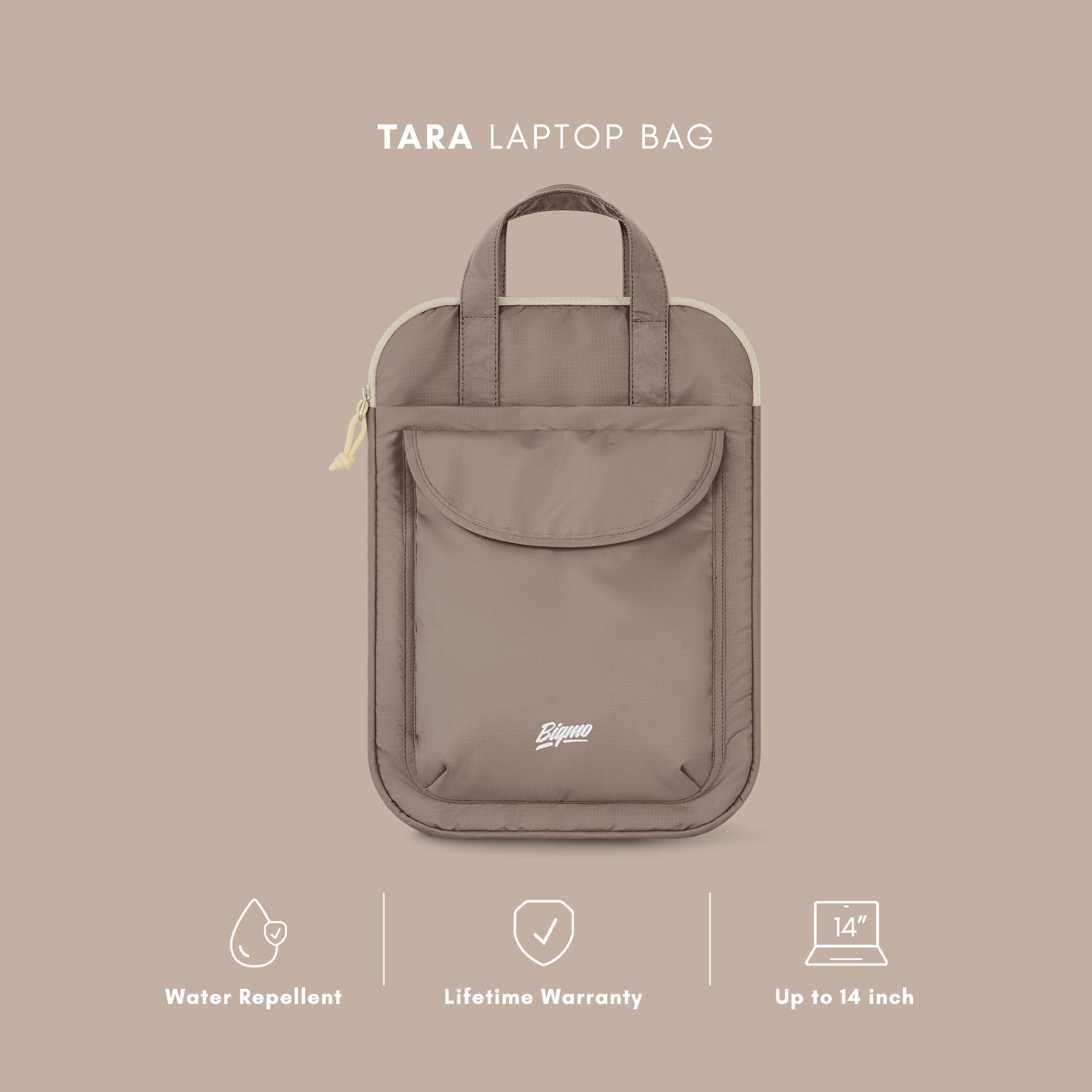Tara Laptop Bag Warm Grey