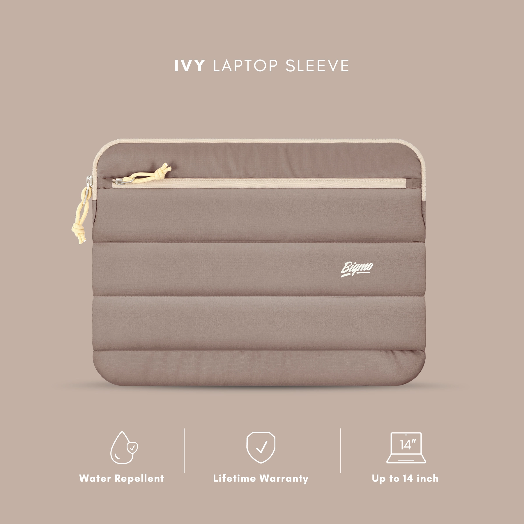 Ivy Laptop Sleeve Warm Grey
